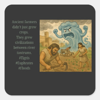 Ancient Farmers...River Tantrums Square Sticker