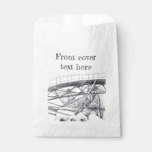 Ancient footbridge. Pencil drawing. Favour Bags