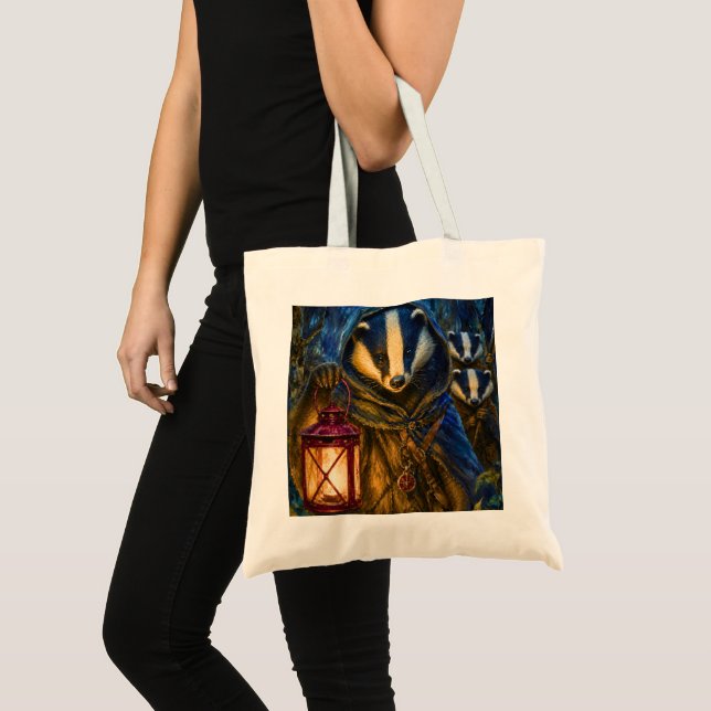 Ancient forest Pathfinder, Badger Tote Bag (Front (Product))