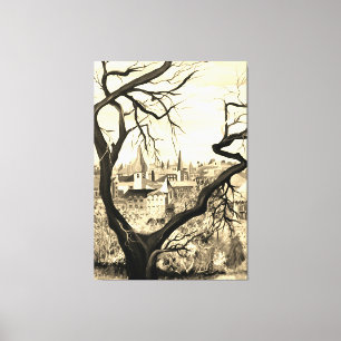 Ancient French Provenance in Mixed-media Bohemian Canvas Print