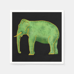 Ancient Gold and Jade Elephant Napkin