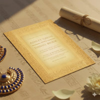 Ancient Gold Hieroglyphic Motifs Egyptian Wedding