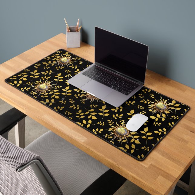 Ancient Gold Sun  Desk Mat (Office 2)