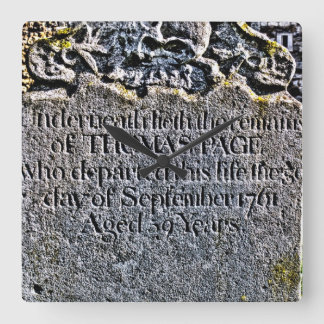 Ancient Grave Square Wall Clock