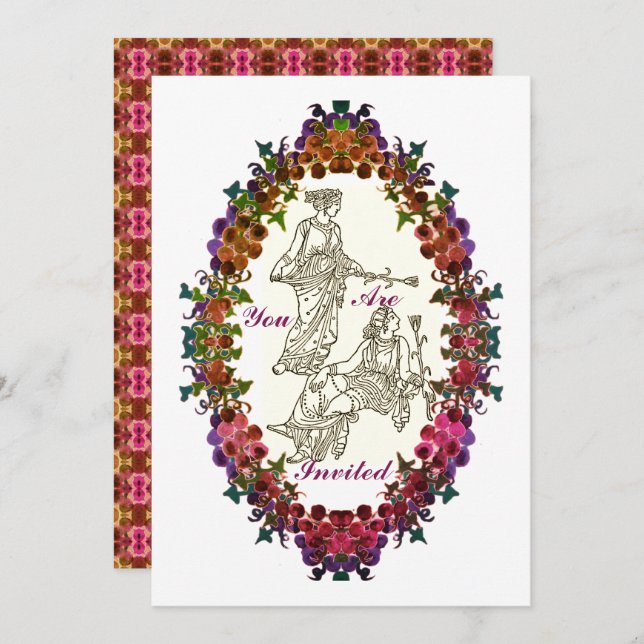 Ancient Grecian Fashions Invitation (Front/Back)