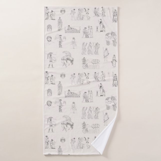 Ancient Greece Classical Greek History Pattern Bath Towel (Bath Towel)