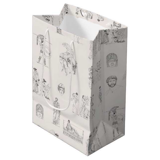 Ancient Greece Classical Greek History Pattern Medium Gift Bag (Front Angled)
