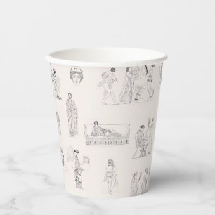 Ancient Greece Classical Greek History Pattern Paper Cups