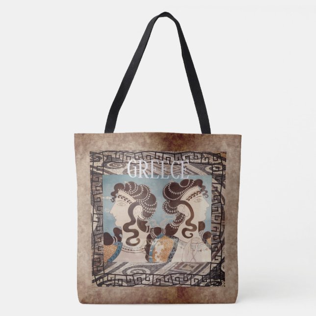 Ancient Greece, Greek Tote Bag (Front)