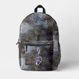 Ancient Greece Music Clef Printed Backpack