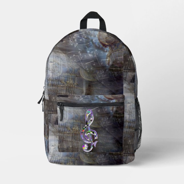 Ancient Greece Music Clef  Printed Backpack (Front)