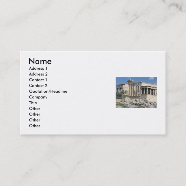 Ancient Greece - The Acropolis - Business Card (Front)