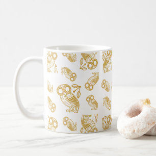 Ancient Greek Athenian Owl Pattern  Coffee Mug