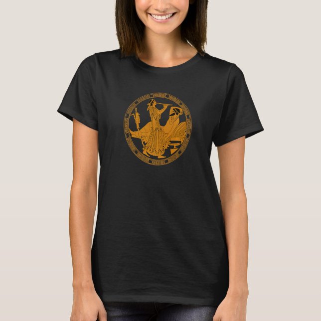 Ancient Greek Aulos Player   T-Shirt (Front)