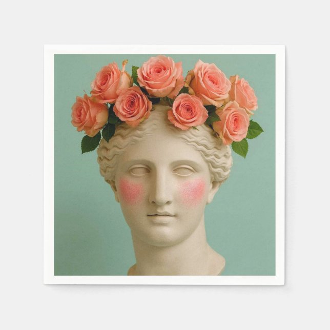 Ancient Greek Flower Napkins. Napkin (Front)