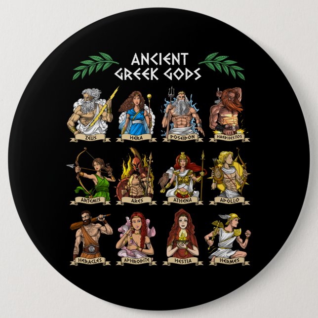 Ancient Greek Gods 6 Cm Round Badge (Front)