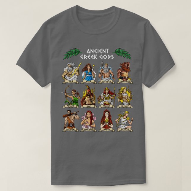 Ancient Greek Gods T-Shirt (Design Front)