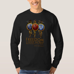 Ancient Greek History Spartan On Freedom T-Shirt