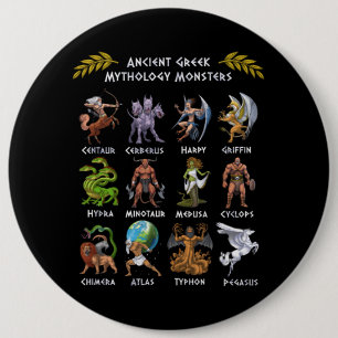 Ancient Greek Mythology Monsters 6 Cm Round Badge