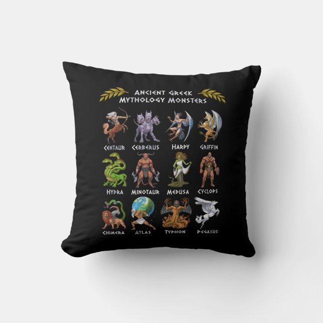Ancient Greek Mythology Monsters Cushion (Front)