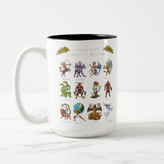 Ancient Greek Mythology Monsters Two-Tone Coffee Mug