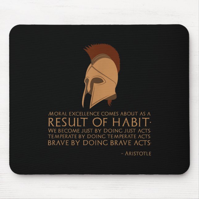 Ancient Greek Philosophy - Result Of Habit - Arist Mouse Pad (Front)