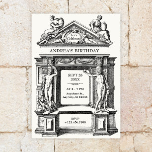 Ancient greek roman architecture invitation
