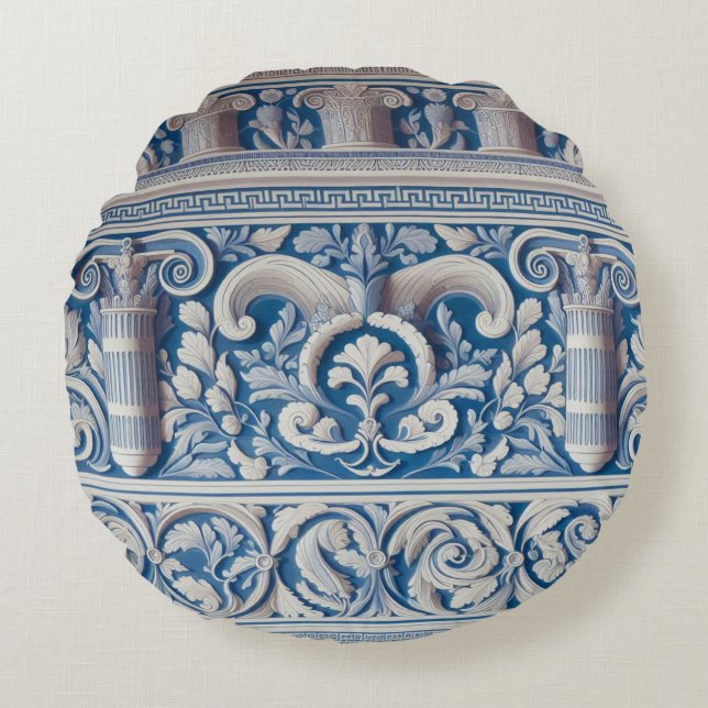 Ancient Greek Round Cushion (Front)