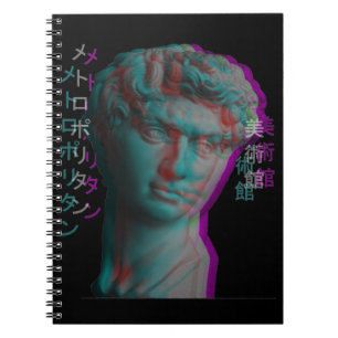 Ancient Greek Sculpture Vaporwave Statue Head Notebook