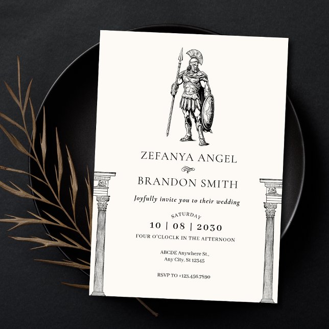 Ancient greek soldier empire  invitation (Creator Uploaded)