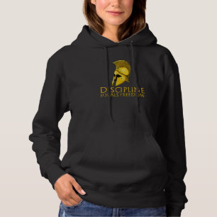 Ancient Greek Span Helmet Discipline Equals Freedo Hoodie