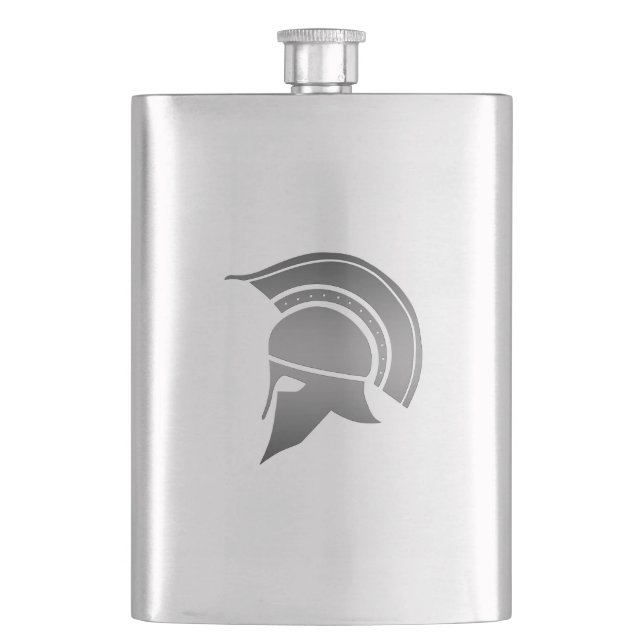Ancient Greek Spartan Helmet Hip Flask (Front)