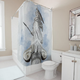 Ancient greek statue Athena Shower Curtain