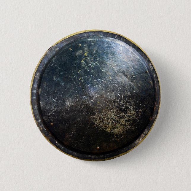 ancient greek trojan shield buckler escutcheon pal 6 cm round badge (Front)