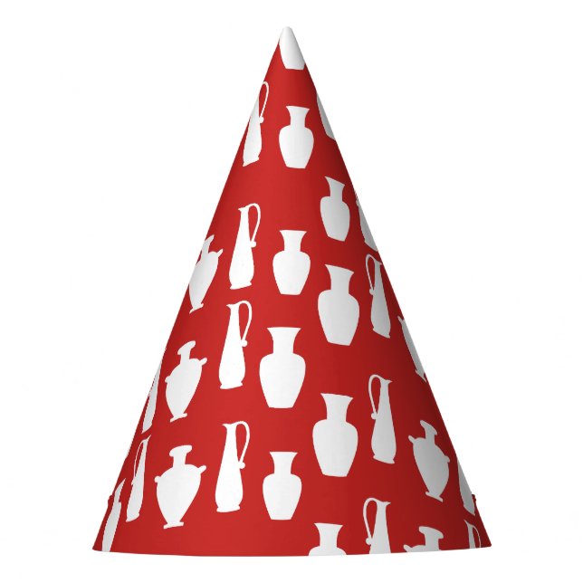 Ancient Greek Vases Jars Pattern Paper Hat (Front)
