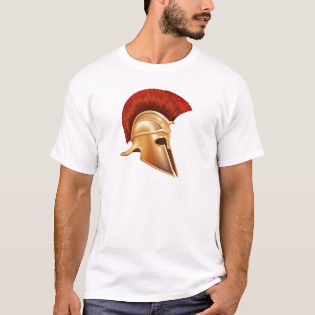 Ancient Greek Warrior Helmet T-Shirt (Front)