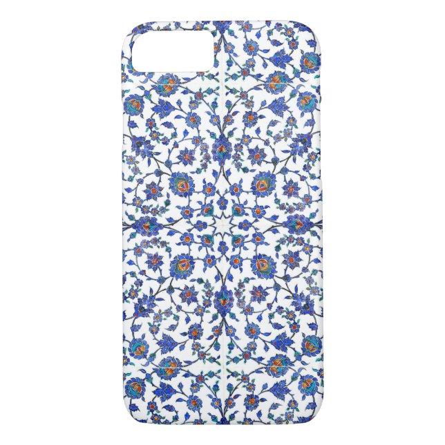 Ancient Handmade Turkish Floral Tiles Pattern Case-Mate iPhone Case (Back)