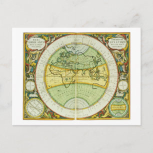 Ancient Hemispheres of the World, plate 94 from 'T Postcard