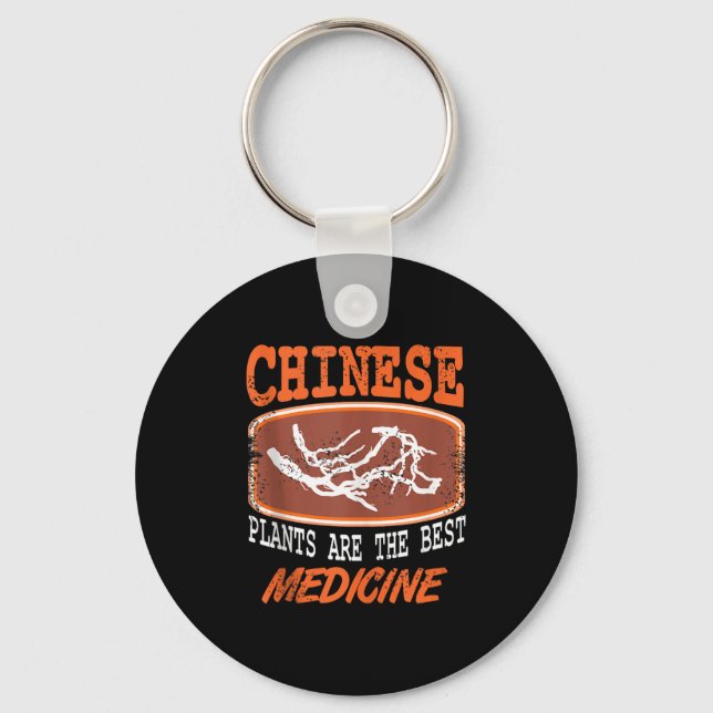 Ancient Herbal Roots From Nature Wisdom Humour Tan Key Ring (Front)