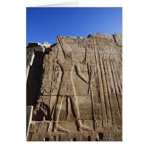Ancient hieroglyphs on wall, Temple of Karnak,