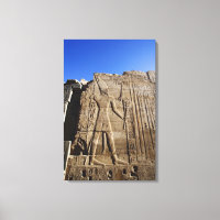 Ancient hieroglyphs on wall, Temple of Karnak,