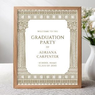 Ancient History graduation party welcome sign