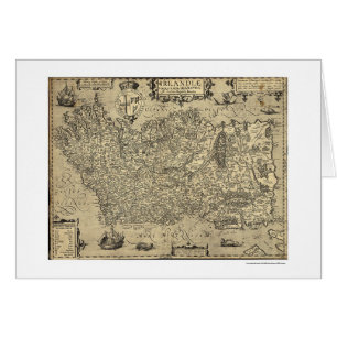 Ancient Ireland Ortelius Map Drawn By Baozio 1606