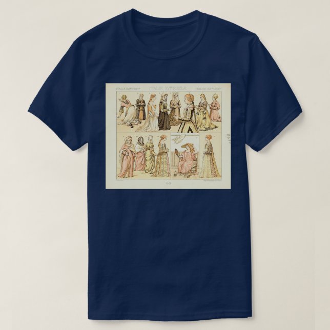 Ancient Italian fashion and lifestyle 16th century T-Shirt (Design Front)