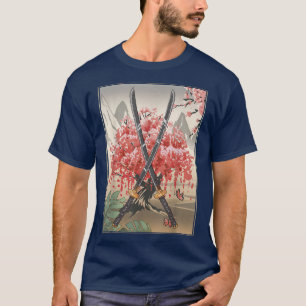 Ancient Japanese Culture Sakura Cherry Blossom Kat T-Shirt