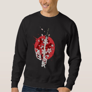 Ancient Japanese Samurai Katana Sword Cherry Bloss Sweatshirt