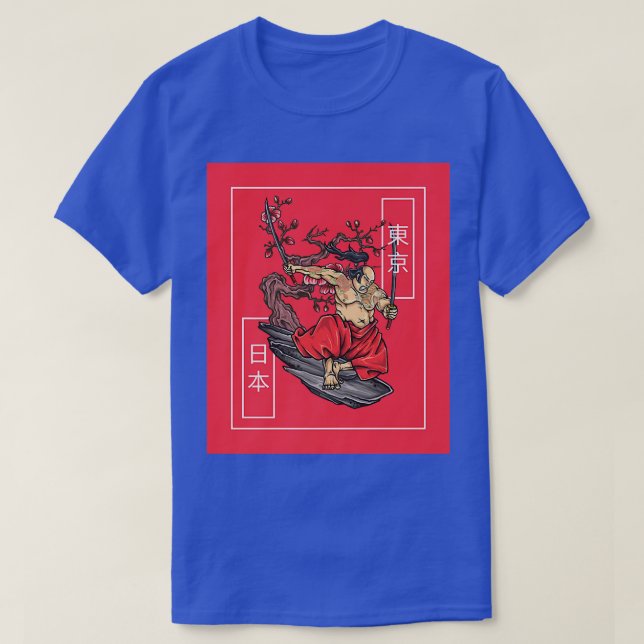 Ancient Japanese Samurai Warrior Tokyo  T-Shirt (Design Front)