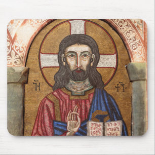 Ancient Jesus Mosaic Mouse Pad