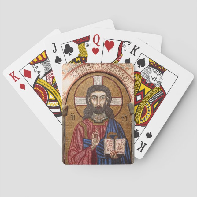 Ancient Jesus Mosaic Playing Cards (Back)