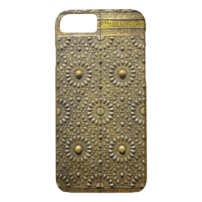 Ancient Kaaba Brass Copper Arabesque Pattern Door Case-Mate iPhone Case (Back)
